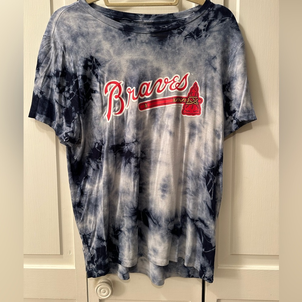 Braves Tie-Dye Short Sleeve Tee - Blue